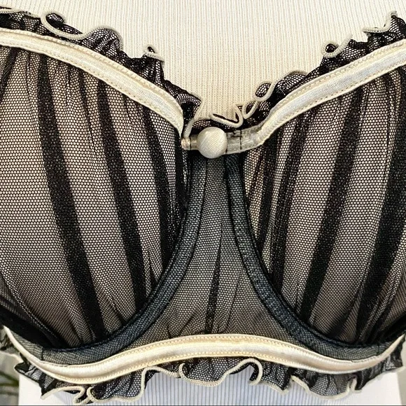 NWOT Kardashian Kollection Intimates Ruffle Balconette Bra, 34C - Picture 6 of 12